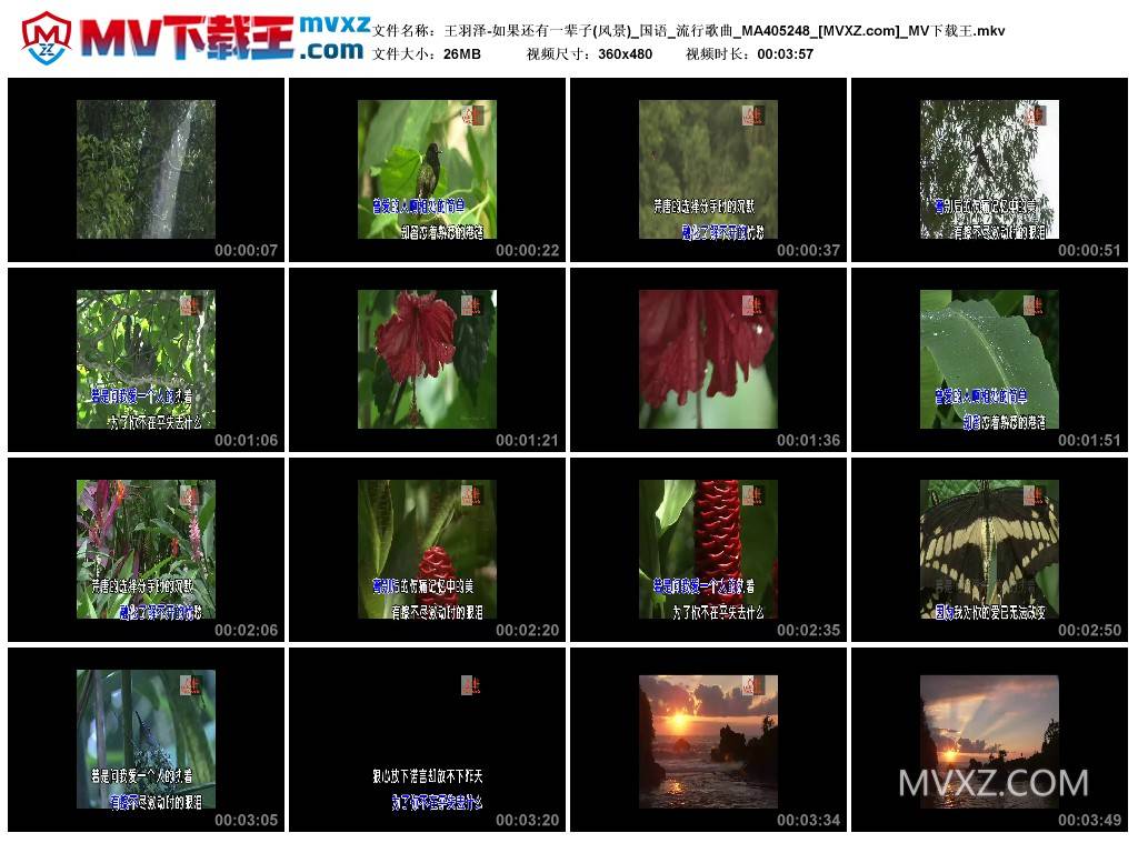 王羽泽-如果还有一辈子(风景)_国语_流行歌曲_MA405248